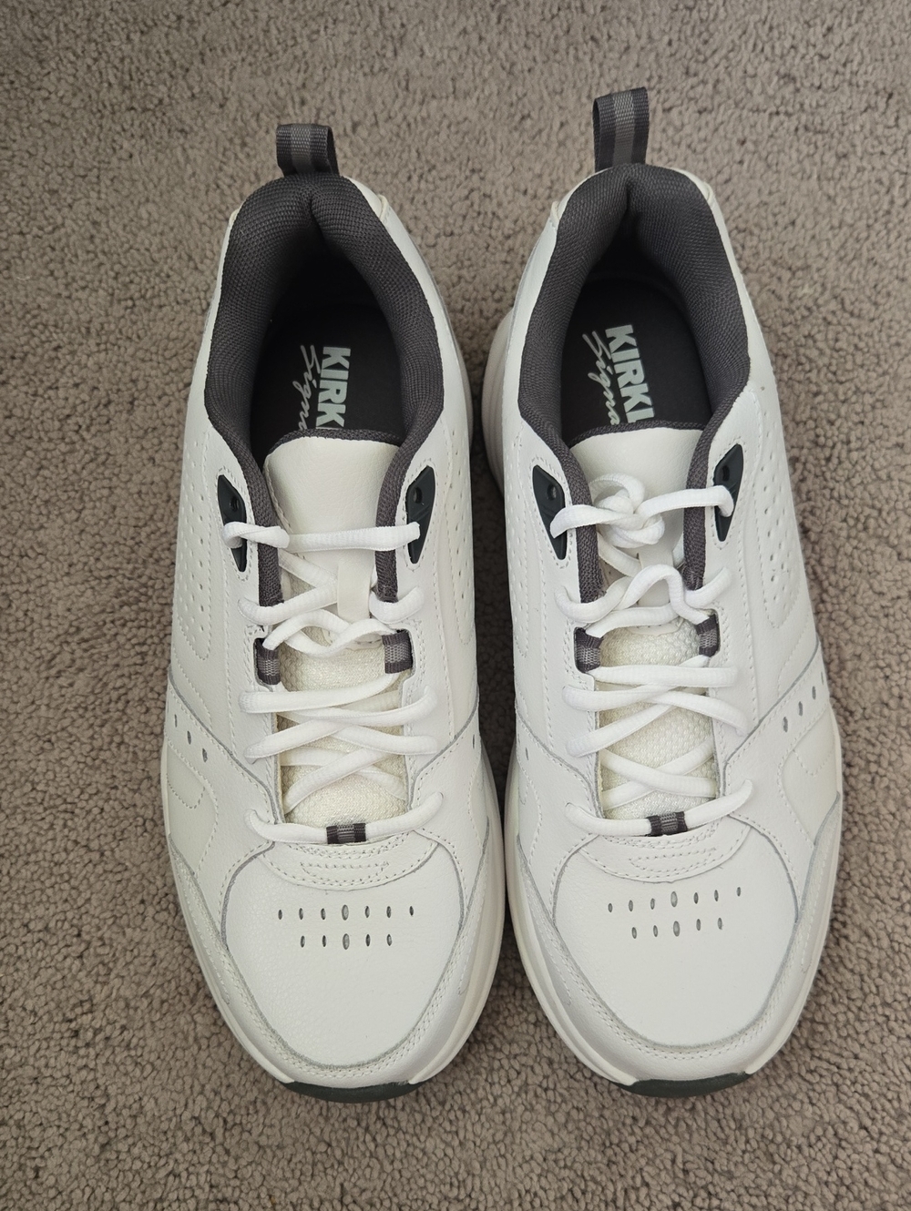 Kirkland Signature White and Gray Men’s Athletic Shoes Men's 9.5